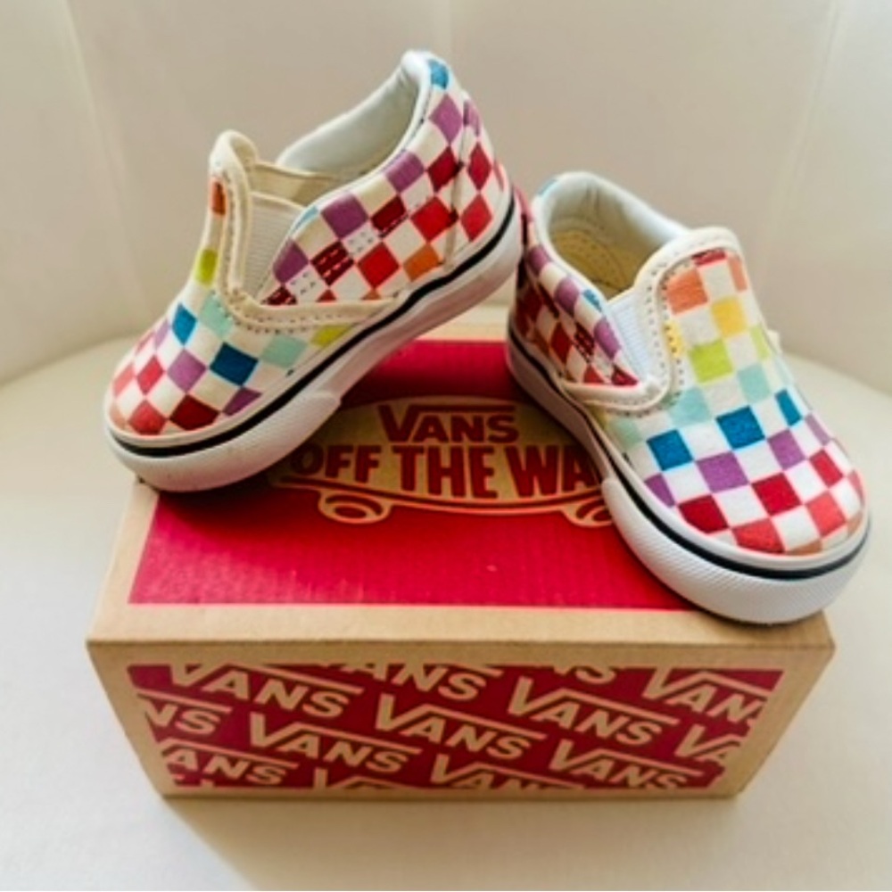 Vans Kids' Multicolor Checkered Slip-On Shoes